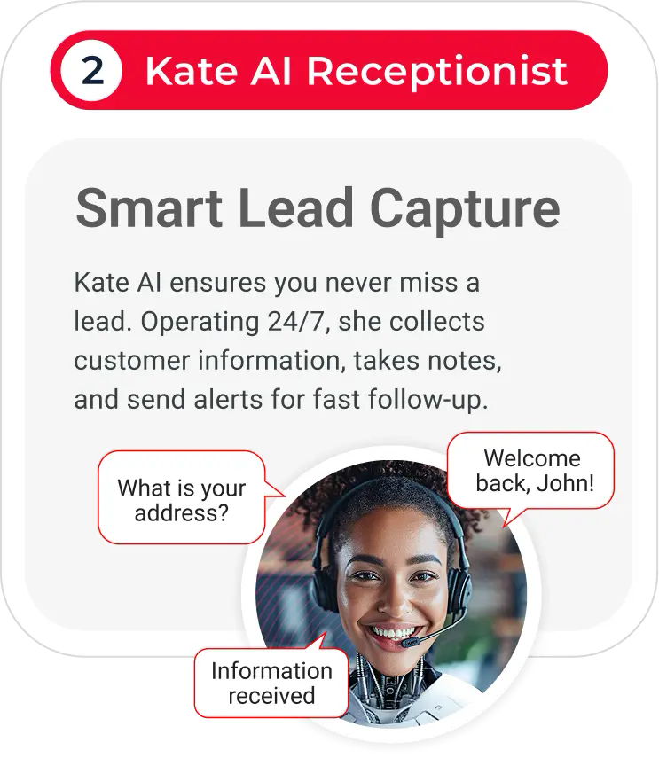 Kate AI receptionist Demo
